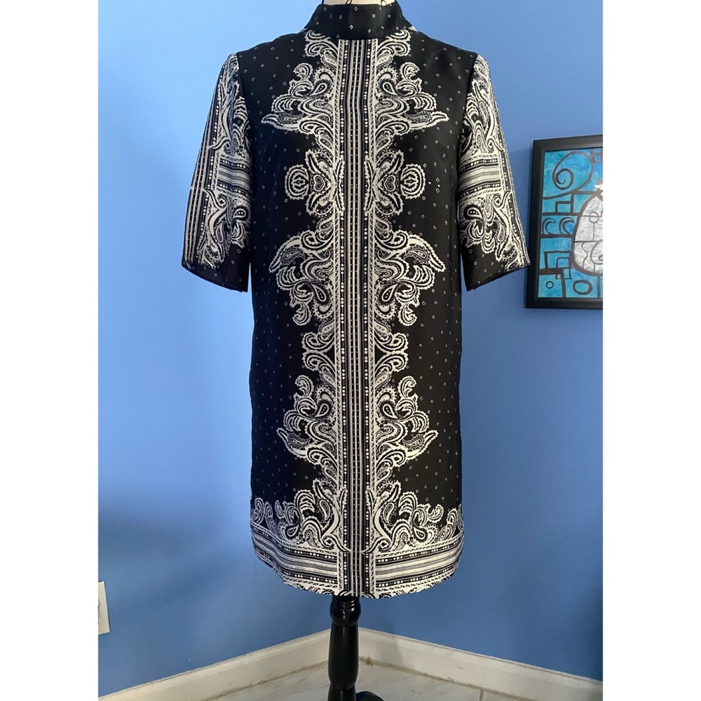 BOGO Rachel Roy Black & white Paisley dress XS EUC